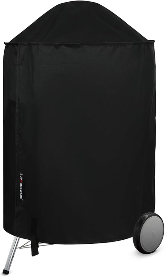 Suphomeware 26 Inch Grill Cover for Weber Kettle Charcoal, Waterproof and Heavy Duty BBQ Covers with Fade Resistant