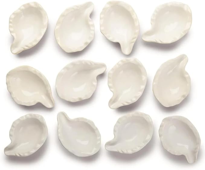 Outset Grillable Shells, Set of 12 Ceramic Oyster Shells | For Grilling, Baking & Serving Oysters | Handles Heat Up To 932 F | Reusable Oyster Cooking Shells | Dishwasher Safe Ceramic