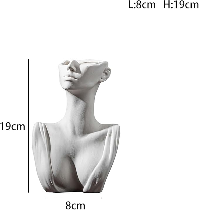 Grainrain Lady Silicone Planter Molds for Concrete Large Vase Mold Epoxy Resin Plaster Cement Clay Resin Craft Home Decor (CK001)