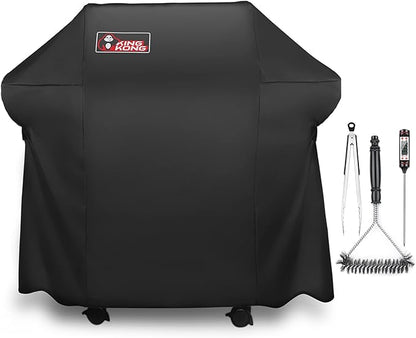 Kingkong 7106 Cover for Weber Spirit 200 and 300 Series Gas Including Grill Brush, Tongs and Thermometer