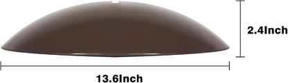 13" Bird Feeder Dome, Hummingbird Feeder Rain Guard, Bird Feeder Cover,Baffle for Bird Feeder Pole,Smart Birds Feeder's Umbrella(Brown),2 Pack