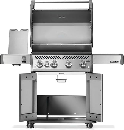 Napoleon Rogue PRO 525 Propane Gas Grill with Infrared Side Burner, Stainless Steel, Durable 5-Burner Outdoor BBQ