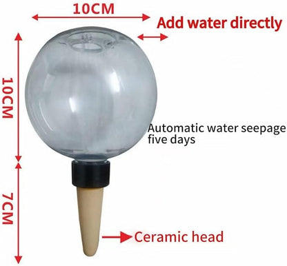 Komorebi Large Plant Watering Ball 17.6 oz- Top-Fill-Self Water Planter Indoor/Outdoor Plastic Slow-Release Water Ball Terracotta for Plants (2, Pink)