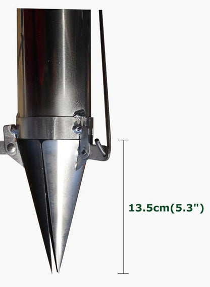 Seedling Transplanting Bulb Planter Tool Long Handle, Vegetable Young Plant Manual Plant Transplanter, Double Handle Stainless Steel Planting Garden Tools with Pedal for Garden, Greenhouse