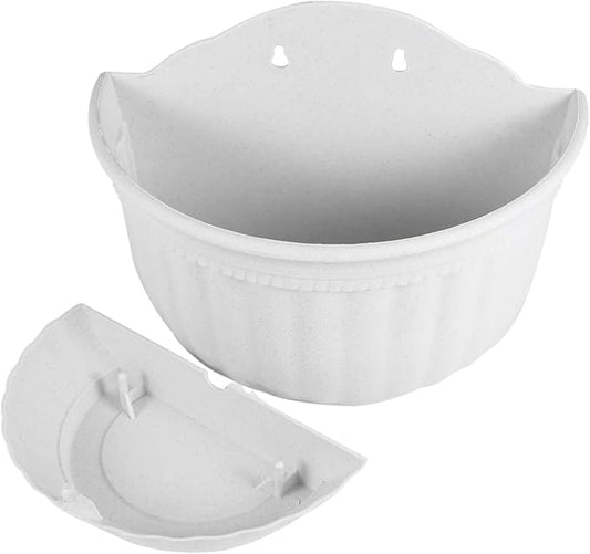 BESPORTBLE European Style Wall Hanging Flowers Planter Half Circle Hanging Pot for Decor