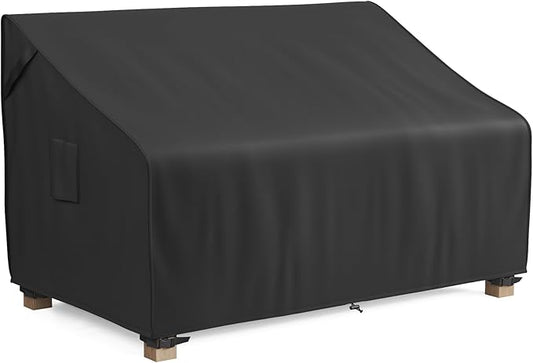 MR.COVER 3-Seater Outdoor Couch Cover Waterproof, Patio Furniture Cover for Sofa, Heavy Duty Outdoor Sofa Covers, Polyester & Double-Stitched Seams, Fits up to 92" W x 42" D x 35" H, Classic Black
