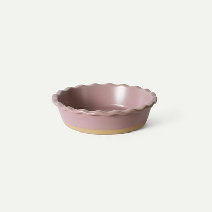 MORA Ceramic Pie Pan for Baking - 9 inch - Deep and Fluted Pie Dish for Old Fashion Apple Pie, Quiche, Pot Pies, Tart, etc - Modern Farmhouse Style Porcelain Ceramic Pie Plate - Dawn
