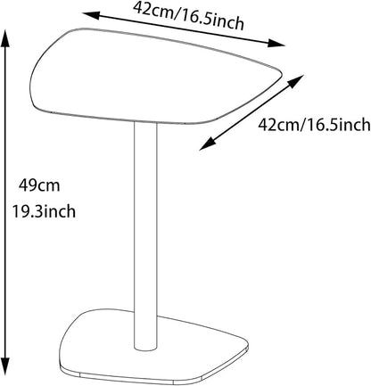 C Table End Table,Tray Metal Sofa Side Table, Accent Coffee Table, Waterproof and Anti-Rust Outdoor&Indoor Snack Table, Black (Model B)