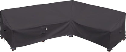 Heavy Duty Outdoor Sectional Sofa Cover, 115"X83" L-Shaped Waterproof 600D Patio Sectional Cover, Lawn Patio Furniture Protector(Storm Grey, L-Shaped-Right Facing-115 x83)