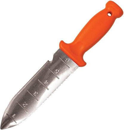 A.M. Leonard Deluxe Soil Knife & Leather Sheath Combo – Hori Hori w/ 6-Inch Stainless Steel Blade