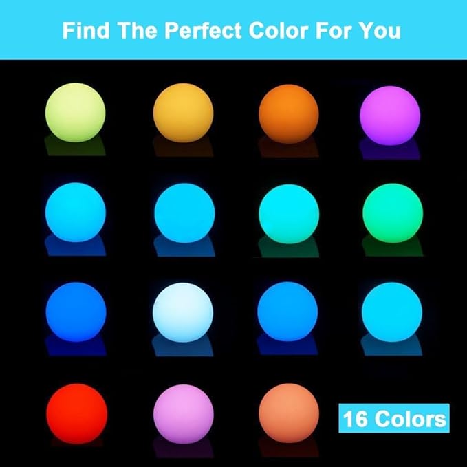 16-Inch LED Ball Light & 10-Inch Globe Light