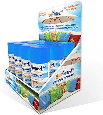 SUNGUARD Fabric UV Protectant and Sealant Spray (2 Pack) for Garden and Home Prevents Fading Spills & Stains