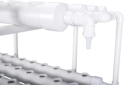 Hydroponics Growing System Kit,108 Plant Sites 3 Layers Food-Grade PVC-U Pipes Hydroponic Grow Kit Gardening System with Water Pump, Timer,Net Pots and Sponge for Vegetables,Fruits,Herb