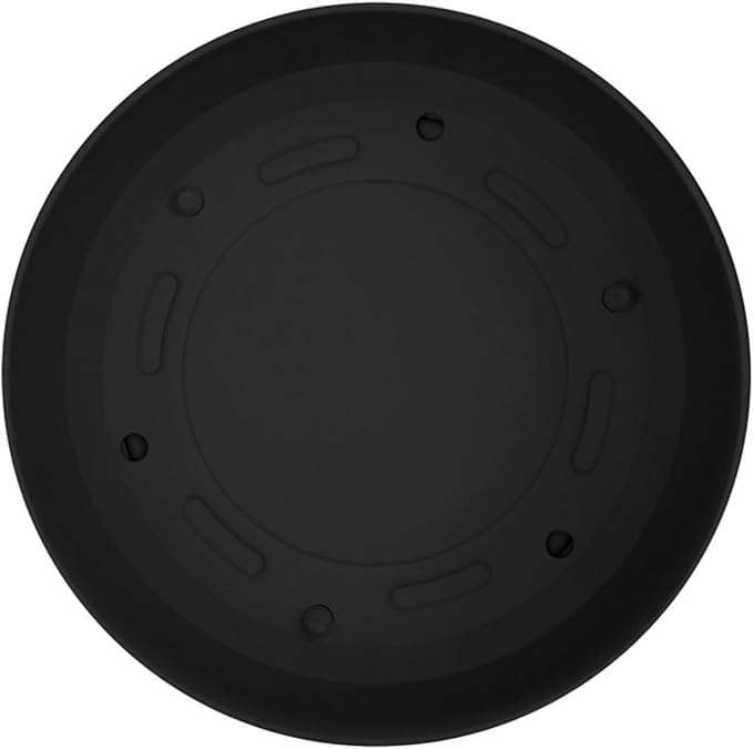 Bloem Mathers Round Planter with Saucer Tray: 12" - Black - Modern Design, Durable Plastic Pot, Removable Saucer, for Indoor & Outdoor Use, Gardening, 5.8 Gallon Capacity