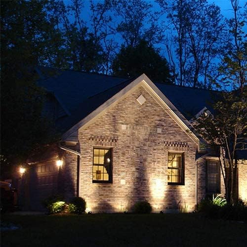 Cheopha Low Voltage Landscape Light Outdoor Spotlight 12V Brass Solid LED Kits with ABS Ground Spike and MR16 LED Bulb 5W 2700K Included for Yard Pathway Outdoor Landscape Lighting