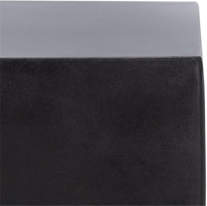 SAFAVIEH Outdoor Zen Black Mushroom Modern Concrete Accent Table