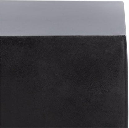 SAFAVIEH Outdoor Zen Black Mushroom Modern Concrete Accent Table