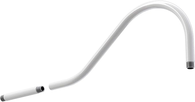 Steel Lighting Co. Topanga Barn Light | Outdoor Wall Mounted | Farmhouse Garage Light Made in America | 14 inch Dome | 23 inch Gooseneck | White Exterior/White Interior
