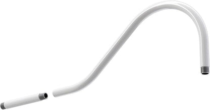 Steel Lighting Co. Topanga Barn Light | Outdoor Wall Mounted | Farmhouse Garage Light Made in America | 14 inch Dome | 23 inch Gooseneck | White Exterior/White Interior