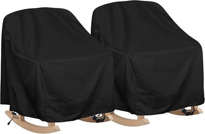 Patio Chair Covers Waterproof Patio Furniture Covers, 27.5"W x 32.5"D x 43"H for Outdoor Rocking Chair 2 Pack