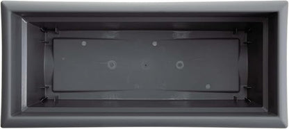 Bloem Veranda 26" Charcoal Deck Box Planter with Optional Knock-Out Drainage Holes