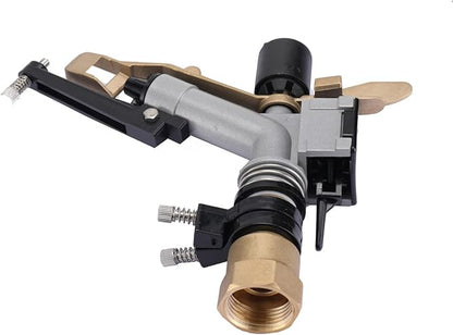 Impact Gun Sprinkler Large Area Water Irrigation Tool, Agriculture Farm Lawn Sprinkler 360 Adjustable Rain Spray Gun, 2 PCS