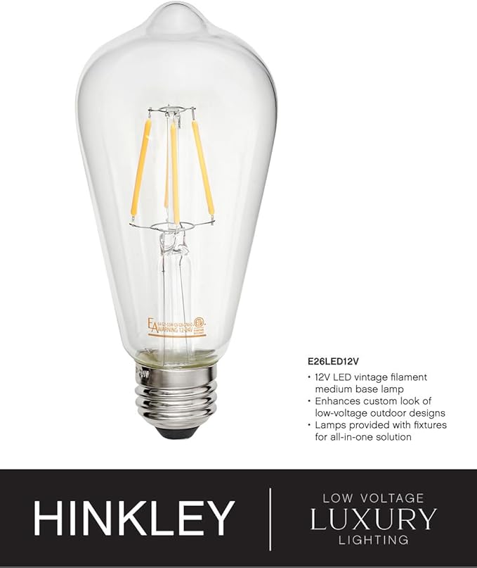 Hinkley Republic Medium Pier Mount Outdoor Lantern - Low Voltage, LED Included, Composite, Clear Seedy Glass Panes, Anti-Fading Finish - Oil Rubbed Bronze Finish