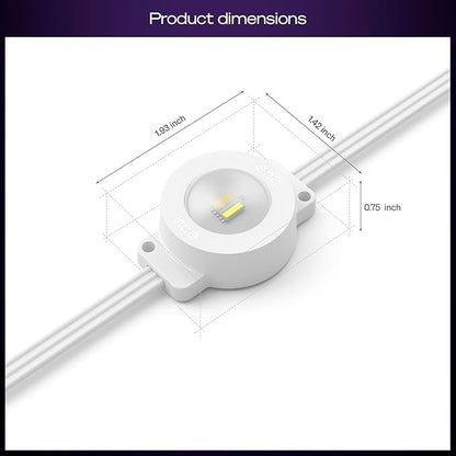 Philips Hue Festavia 150ft Permanent Outdoor String Lights, 80 Dimmable Lights, 55 Lumens Each, Weatherproof, Water-Resistant, White Wire, Color Ambience, Bridge Required