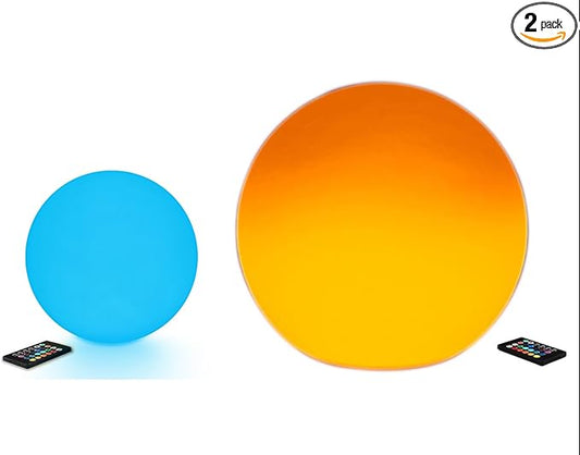 16-Inch LED Ball Light & 10-Inch Globe Light