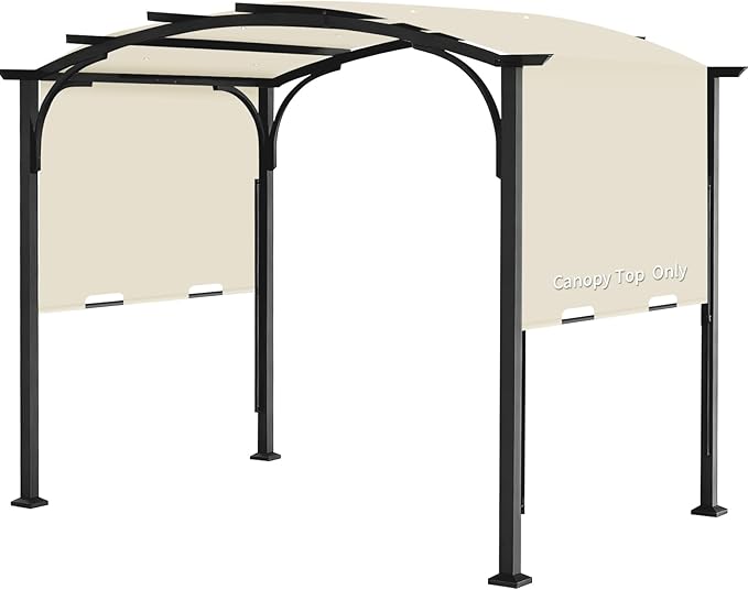 Pergola Canopy Replacement Cover for Lowe's Allen + Roth 10x10 Ft Freestanding Pergola, 200" x 103" Shade Cover, Compatible with Model #L-PG152PST-B,Cover Only (Beige)
