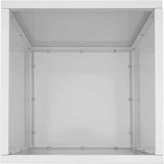 20Inch Steel Planter Box Metal Planter Large Tall Square Planters for Indoor Outdoor Plants, Heavy Duty Flower Pot for Patio, Yard, Garden (White, 20" L x 20" W x 20" H)