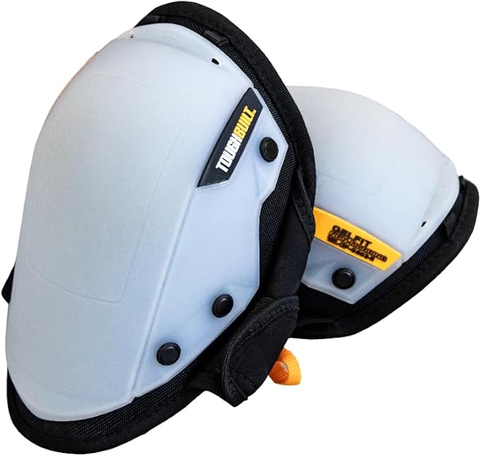 ToughBuilt – GelFit Non-Marring Knee Pads, Professional Gel Cushion Kneepads with EVA Foam Comfort Layer, Smooth Non-Scratch Shell, Adjustable Straps, and Heavy-Duty Jobsite Protection (TBL-KP-G203-R)