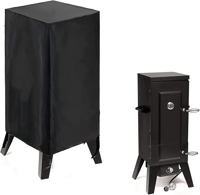 Smoker Cover Fit for Cuisinart 36” Vertical Propane Smoker, Waterproof Outdoor Smoker BBQ Smoker Grill Covers,Black (21" L x 21" W x 44" H)