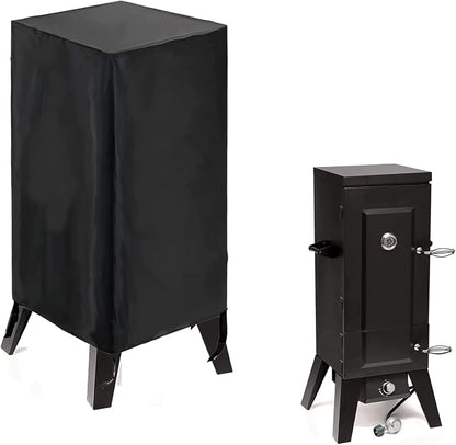 Smoker Cover Fit for Cuisinart 36” Vertical Propane Smoker, Waterproof Outdoor Smoker BBQ Smoker Grill Covers,Black (21" L x 21" W x 44" H)
