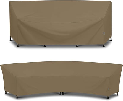 SunPatio Ourdoor Waterproof 120 Inch & 190 Inch Sectional Sofa Cover Bundle