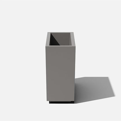 Veradek Block Series Span Plastic Planter - Tall Rectangular Planter for Indoor or Outdoor Patio/Porch, Gray, 24.25 in Height, 12 in Width, 30 in Length