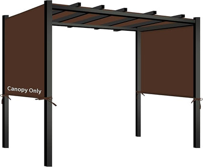 17x6.8 Ft Universal Pergola Replacement Canopy, Outdoor Canopy Shade Cover(Cover Only) (Coffee)