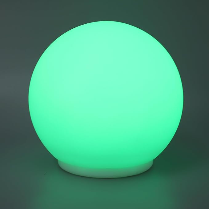 Pomya 5.9-inch LED Glowing Ball Light, RGB Color Changing Globe Mood Lamp, 7 Colors Rechargeable Ambient Lighting for Photography, Pool Party, Underwater