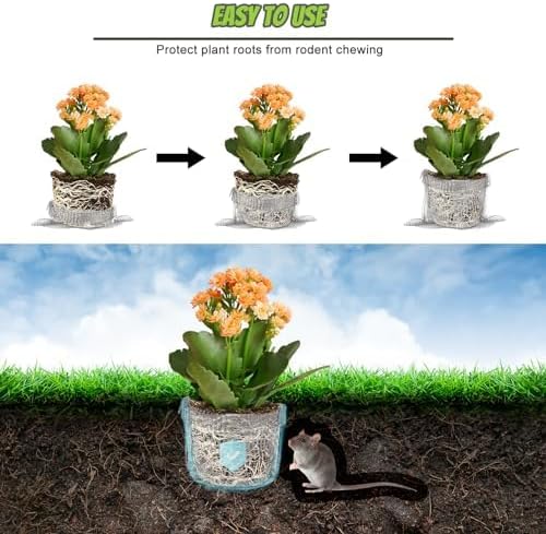 8 Pcs 20 * 18in Pot Drainage Root Protection Mesh Bag, Plant Flower Pot Anti-Leak Soil Net Cover with Gardening Gloves Indoor Outdoor Potted Plant Supplies