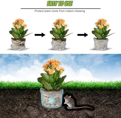 8 Pcs 20 * 18in Pot Drainage Root Protection Mesh Bag, Plant Flower Pot Anti-Leak Soil Net Cover with Gardening Gloves Indoor Outdoor Potted Plant Supplies