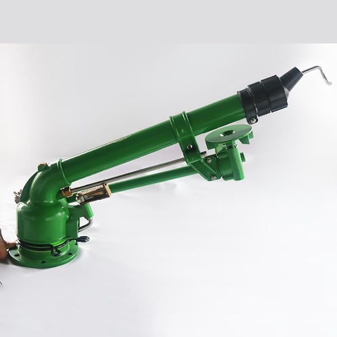 2" Farm Irrigation Sprinkler, Impulse Impact Sprinkler with Replacement Nozzle & 1.2M Rack 360° Large-Area Watering Spray