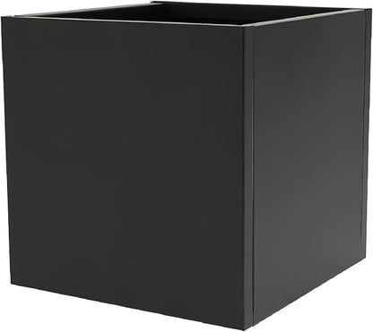 32Inch Steel Planter Box Metal Planter Large Tall Square Planters for Indoor Outdoor Plants, Heavy Duty Flower Pot for Patio, Yard, Garden (Black, 32" L x 32" W x 32" H)