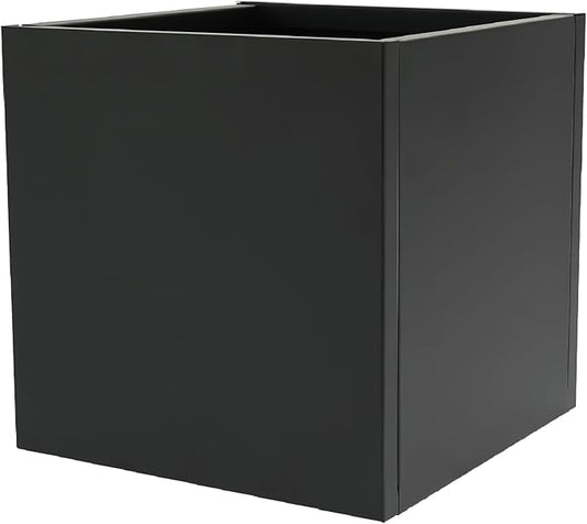 32Inch Steel Planter Box Metal Planter Large Tall Square Planters for Indoor Outdoor Plants, Heavy Duty Flower Pot for Patio, Yard, Garden (Black, 32" L x 32" W x 32" H)