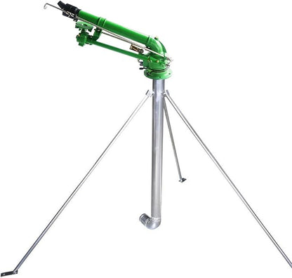 2" Farm Irrigation Sprinkler, Impulse Impact Sprinkler with Replacement Nozzle & 1.2M Rack 360° Large-Area Watering Spray