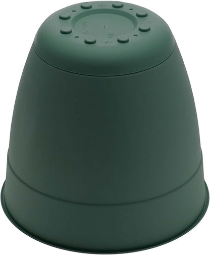 Bloem Dayton 8" Turtle Green Recyled Plastic Planter Pot with Drainage Holes and Removable Saucer for Indoor and Outdoor Gardening