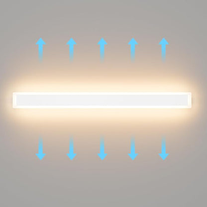 Outdoor Lights 2 Pack,Modern Outdoor Wall Light Fixture Long Strip White LED Wall Sconces IP65 Anti Rust Warm Light 3000K Exterior Wall Mount Lights for Entrance, Hallway, Garage, Porch