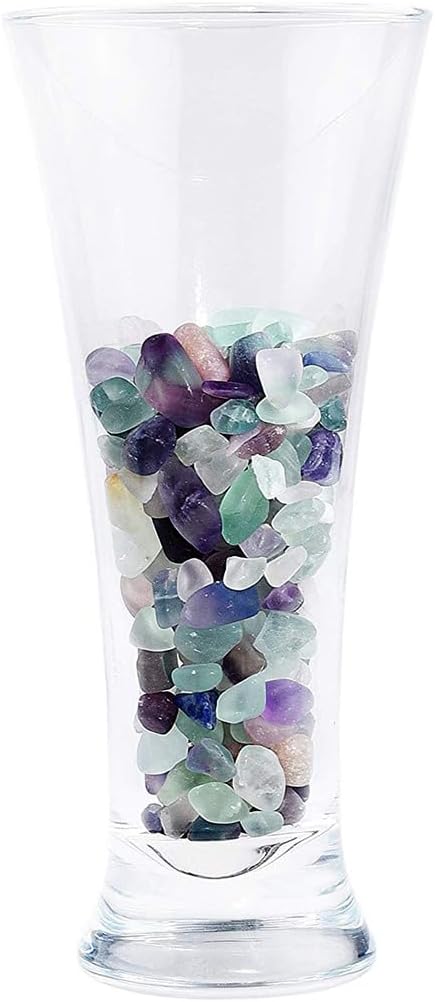 Decorative Crystal Pebbles, 2 Lbs/920g (Fill 1.8 Cups) Natural Quartz Stones Aquarium Gravel Sea Glass Rock Sand for Vase Fillers/Fish Turtle Tank/Succulent Plants Decoration