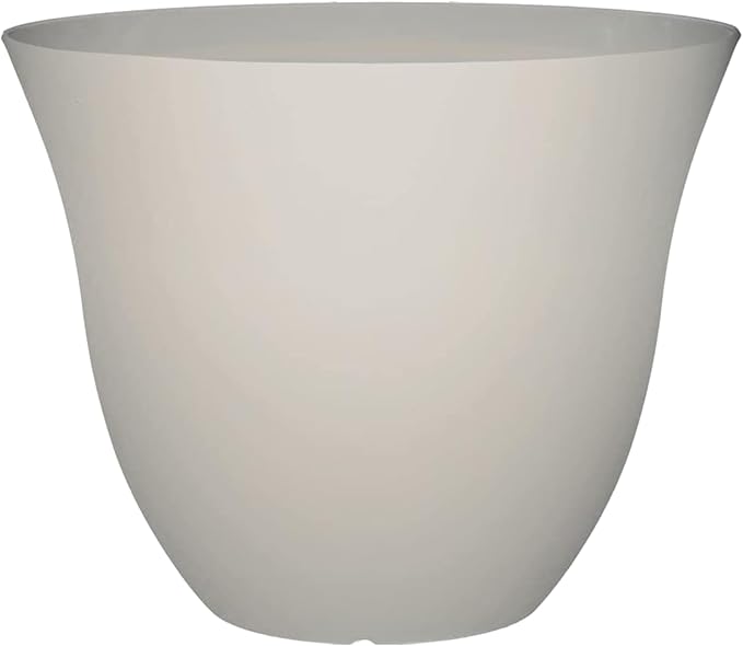 Classic Home and Garden Honeysuckle Resin Planters - Lightweight Indoor & Outdoor Plant Pots - UV-Resistant Plastic Flower Pots - Pot Planters for Flowers & Herbs (13" Vanilla White)