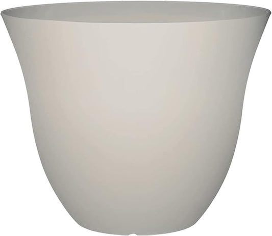 Classic Home and Garden Honeysuckle Resin Planters - Lightweight Indoor & Outdoor Plant Pots - UV-Resistant Plastic Flower Pots - Pot Planters for Flowers & Herbs (13" Vanilla White)