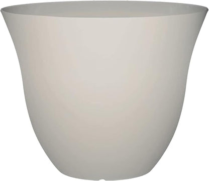 Classic Home and Garden by Growscape Honeysuckle Resin Planters - Lightweight Indoor & Outdoor Plant Pots - UV-Resistant Plastic Flower Pots - Pot Planters for Flowers & Herbs (13" Vanilla White)